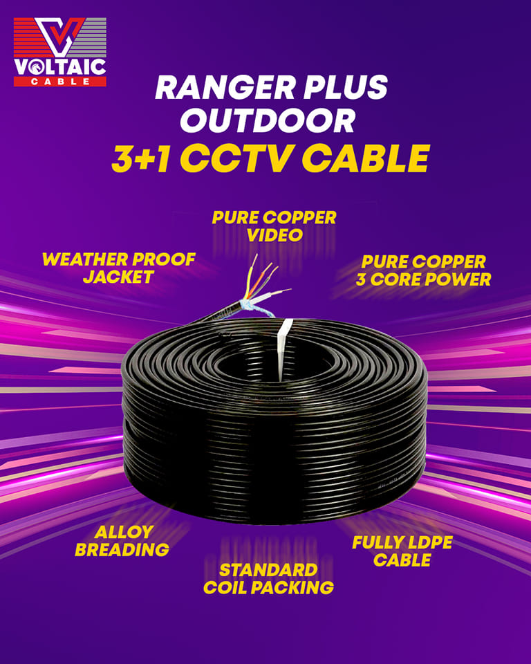 VOLTAIC 1+3 90M OUTDOOR CCTV CABLE