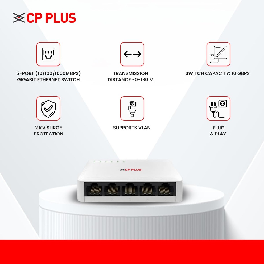 CPPLUS CP-ANW-GS105-M GIGABIT 5 PORT SWITCH
