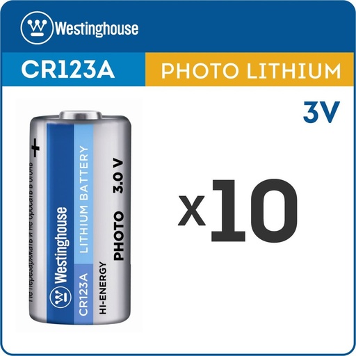 WESTINGHOUSE CR123A 3V LITHIUM BATTERY